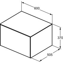 CONCA Umývadlová skrinka 60 cm s hornou doskou, šírka 50 cm,  T4311Y6