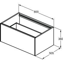 CONCA Umývadlová skrinka 80 cm bez hornej dosky, šírka 50 cm,  T3985Y1