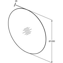 CONCA Kruhové zrkadlo Ø 120 cm s LED ambientným podsvietením, T3960BH