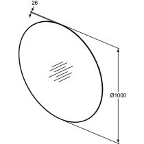 CONCA Kruhové zrkadlo Ø 100 cm s LED ambientným podsvietením, T3959BH