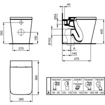 CONCA  WC stacionarné Aquablade 57x36 cm, T368801