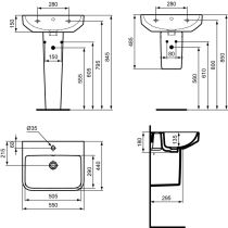 I.LIFE B Umývadlo  55x44 cm, T460801