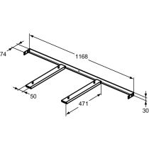 I.LIFE B Podpera pracovnej dosky120 cm, T540067