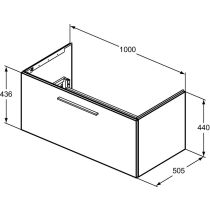 I.LIFE B Skrinka pod umývadlo 100 cm, drevodekor prírodný dub, T5275NX