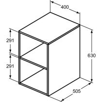I.LIFE B bočná skrinka 40 cm 2x polica, farba matná béžová, T5267NH