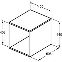 I.LIFE B bočná skrinka 40 cm 1x polica, farba matná béžová, T5268NH