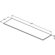 I.LIFE B Vrchná doska 200 cm, farba matná biela, T5287DU