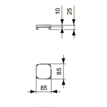 STRADA II Keramická krytka odpadu, T854601