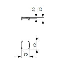 STRADA II Keramická krytka odpadu malá, T360301