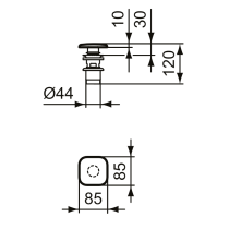 STRADA II Click-Clack odpadová pileta chróm, T3629AA