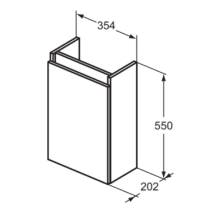 EUROVIT+ Skrinka pod umývadielko 35x20 cm, R0271Y9