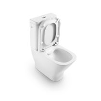 ROCA The Gap SQUARE - Rimless WC misa kapotovaná kombi Compact, hlboké splachovanie, vario odpad, A342737..H