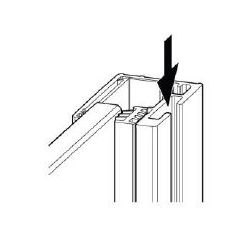 HUPPE Select+ Nástenná lišta 200 cm, pre hrúbku skla 8 mm,…
