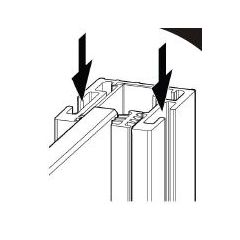 HUPPE Select+ Nástenná lišta 200 cm, pre hrúbku skla 8 a 6…