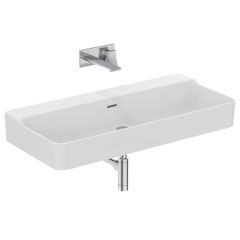 CONCA Umývadlo 100x45 cm, bez otvoru pre batériu, farba biela lesklá, s prepadovým otvorom, T379901