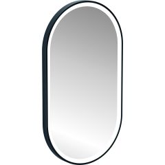 ZRKADLO Oválne 50x90 cm, rám kovový, s osvetlením, U5090