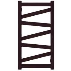 TERMA VIPERA radiátor 40x75 cm, vonkajšie pripojenie 360 mm…