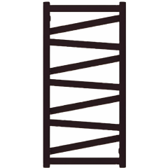 TERMA VIPERA radiátor 50x99 cm, vonkajšie pripojenie 460 mm…