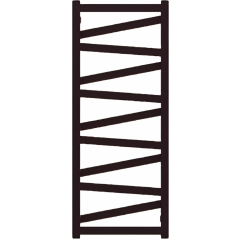 TERMA VIPERA radiátor 50x123 cm, vonkajšie pripojenie 460…