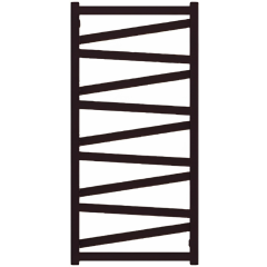 TERMA VIPERA radiátor 60x123 cm, vonkajšie pripojenie 560…