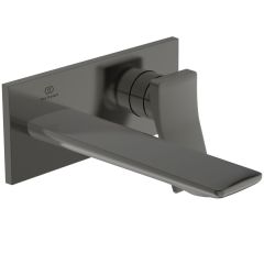 CONCA umývadlová batéria nástenná, Magnatická sivá, výtok 18 cm, diel 2, A7371A5