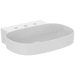 LINDA-X Umývadlo nástenné 60x50 cm, s 3 otvormi pre batériu, T498901