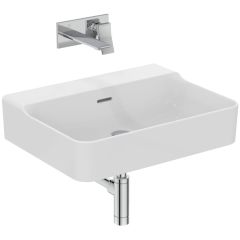 CONCA Umývadlo 60x45 cm, bez otvoru pre batériu, farba biela lesklá, s prepadovým otvorom, T378901