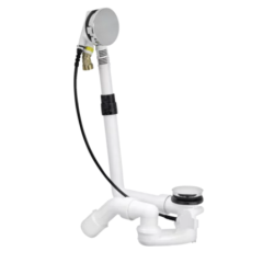 Bette Vaňový zápachový uzáver s mechanickým ovládaním (sifón) a s napúšťaním vody do vane, Ø 52mm, 560 mm, DN40/50, Chróm, B604-901