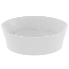 IPALYSS Umývadlo na dosku kruhové Ø40 cm bez prepadu, bez otvoru pre batériu, farba biela matná, E1398V1