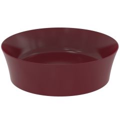 IPALYSS Umývadlo na dosku kruhové Ø40 cm bez prepadu, bez otvoru pre batériu, farba Granátové jablko, E1398V6