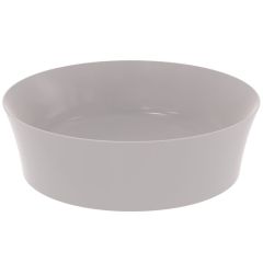 IPALYSS Umývadlo na dosku kruhové Ø40 cm bez prepadu, bez otvoru pre batériu, farba Betónovo šedá, E1398V9