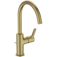 JOY Umývadlová batéria s vysokým otočným vývodom, s odpadovou garnitúrou a flexibilnými hadicami, BC777A2