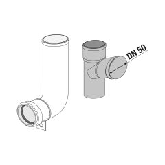 JIKA SPARE PART Y-napojenie na odsávanie pachov z WC, Biela…