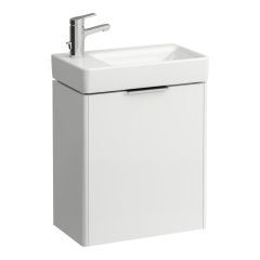 LAUFEN BASE Skrinka pod umývadlo, pánty dvierok vľavo, pre umývadlo H815955, 470x265x530 mm, Biela lesklá 261, H4021011102611
