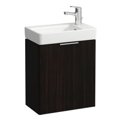 LAUFEN BASE Skrinka pod umývadlo, pánty dvierok vpravo, pre umývadlo H815954, 470x265x530 mm, Tmavohnedý brest 263, H4021021102631