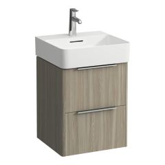 LAUFEN BASE Skrinka pod umývadlo, 2 zásuvky, pre umývadlo H815281, 435x390x530 mm, Bledý brest 262, H4021321102621