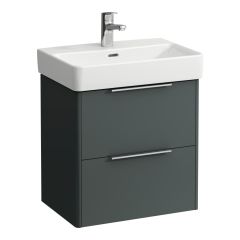 LAUFEN BASE Skrinka pod umývadlo, 2 zásuvky, pre umývadlo H818958 (compact), 520x360x530 mm, Šedá traffic 266, H4021521102661