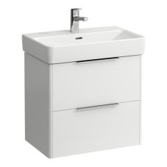 LAUFEN BASE Skrinka pod umývadlo, 2 zásuvky, pre umývadlo H818959 (compact), 570x360x530 mm, Biela lesklá 261, H4022121102611