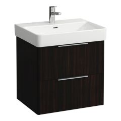 LAUFEN BASE Skrinka pod umývadlo, 2 zásuvky, pre umývadlo H810963, 570x440x530 mm, Tmavohnedý brest 263, H4022321102631