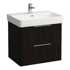 LAUFEN BASE Skrinka pod umývadlo, 2 zásuvky, pre umývadlo H810964, 615x440x530 mm, Tmavohnedý brest 263, H4022921102631