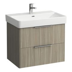 LAUFEN BASE Skrinka pod umývadlo, 2 zásuvky, pre umývadlo H810967, 665x440x530 mm, Bledý brest 262, H4023321102621