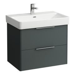 LAUFEN BASE Skrinka pod umývadlo, 2 zásuvky, pre umývadlo H810967, 665x440x530 mm, Šedá traffic 266, H4023321102661