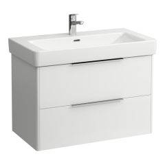 LAUFEN BASE Skrinka pod umývadlo, 2 zásuvky, pre umývadlo H813965, 810x440x530 mm, Biela lesklá 261, H4023921102611