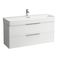 LAUFEN BASE Skrinka pod umývadlo, 2 zásuvky, pre umývadlo H810289, 1180x390x530 mm, Biela lesklá 261, H4024721102611