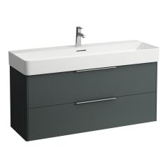 LAUFEN BASE Skrinka pod umývadlo, 2 zásuvky, pre umývadlo H810289, 1180x390x530 mm, Šedá traffic 266, H4024721102661