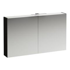 LAUFEN BASE Zrkadlová skrinka s osvetlením, el. zástrčkou EU IP44, 1200x185x700 mm, Tmavohnedý brest 263, H4029021102631