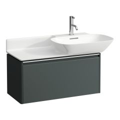 LAUFEN BASE Skrinka pod umývadlo, s 1 zásuvkou, pre umývadlá H813301, H813302, 770x350x360 mm, Šedá traffic 266, H4030011102661