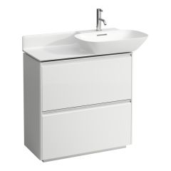 LAUFEN BASE Skrinka pod umývadlo, s 2 zásuvkami, pre umývadlá 813301, 813302, 770x350x770 mm, Biela lesklá 261, H4030021102611