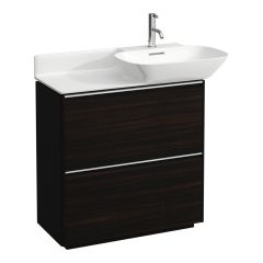 LAUFEN BASE Skrinka pod umývadlo, s 2 zásuvkami, pre umývadlá 813301, 813302, 770x350x770 mm, Tmavohnedý brest 263, H4030021102631