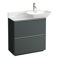 LAUFEN BASE Skrinka pod umývadlo, s 2 zásuvkami, pre umývadlá 813301, 813302, 770x350x770 mm, Šedá traffic 266, H4030021102661